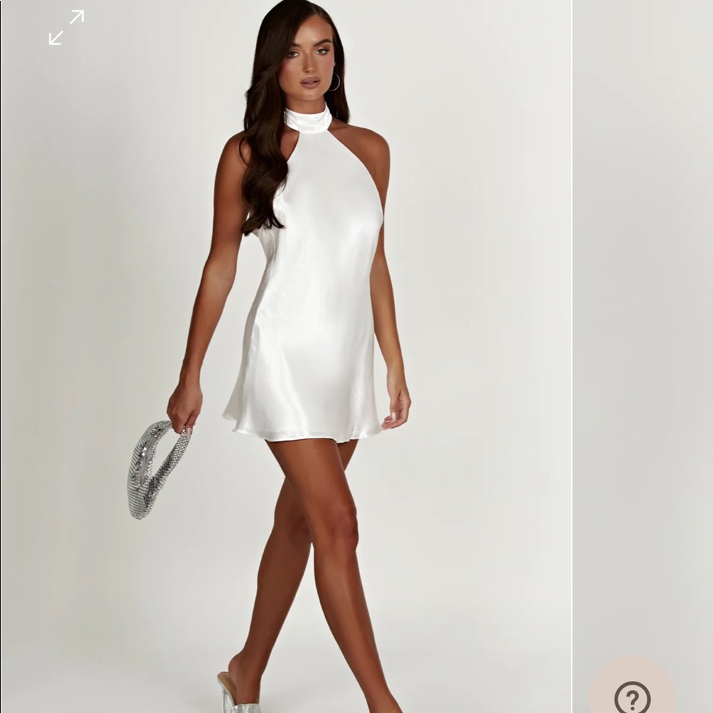 Meshki Cartia Bow Halter Mini Dress